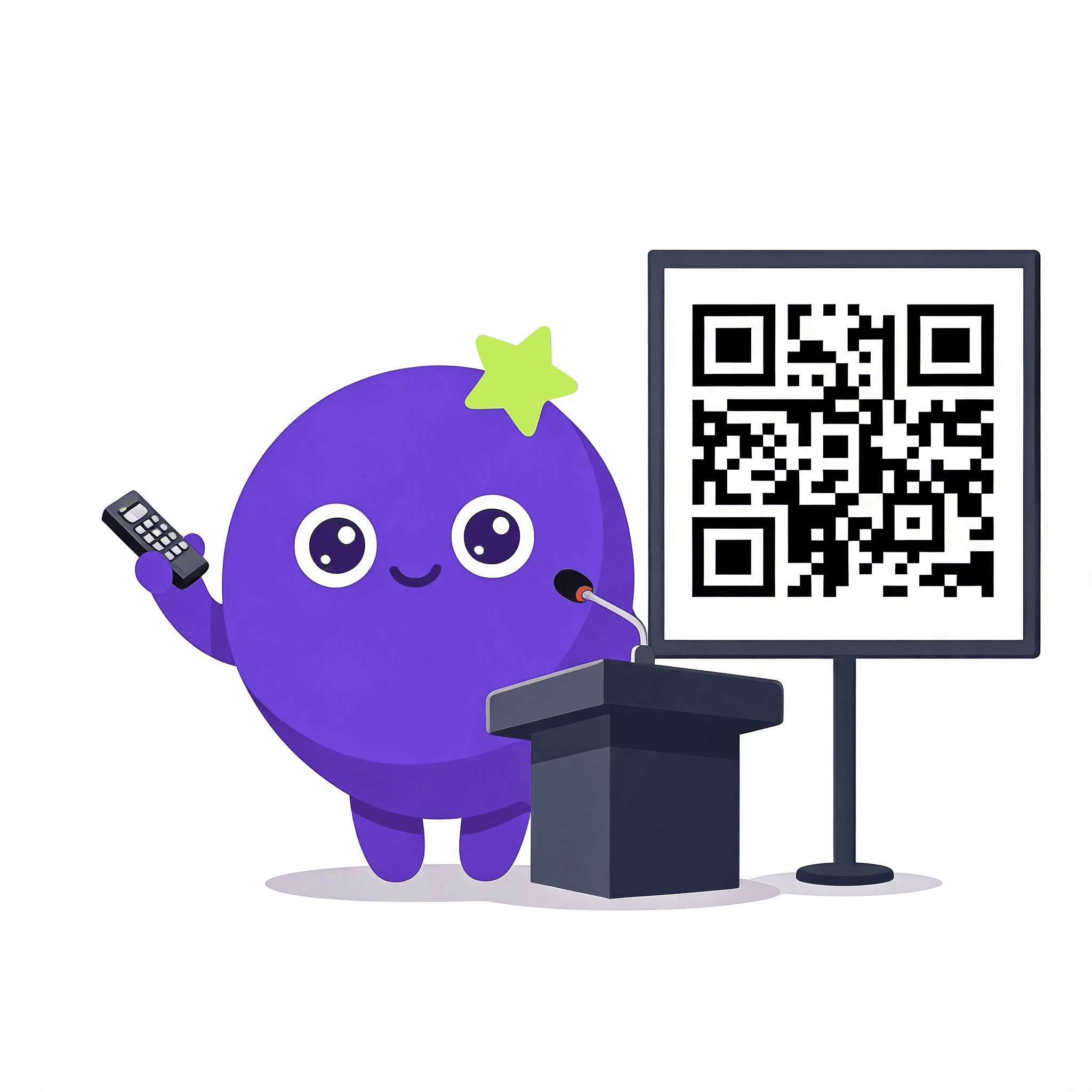 The gottaSay mascot collecting feedback at conferences & events