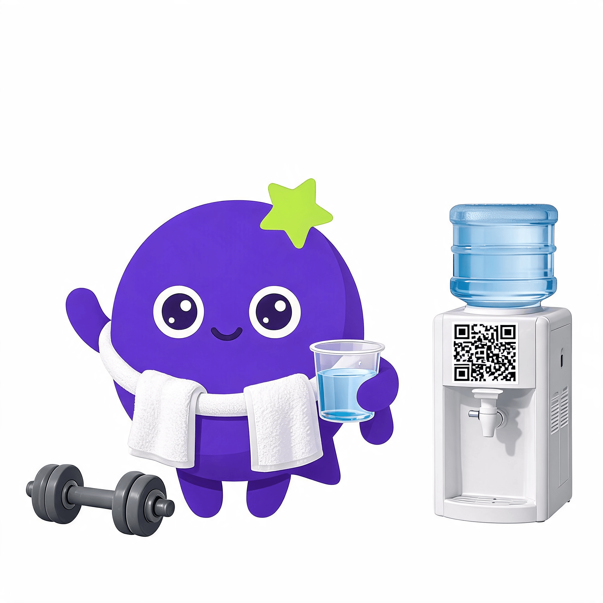 The gottaSay mascot collecting feedback at gyms