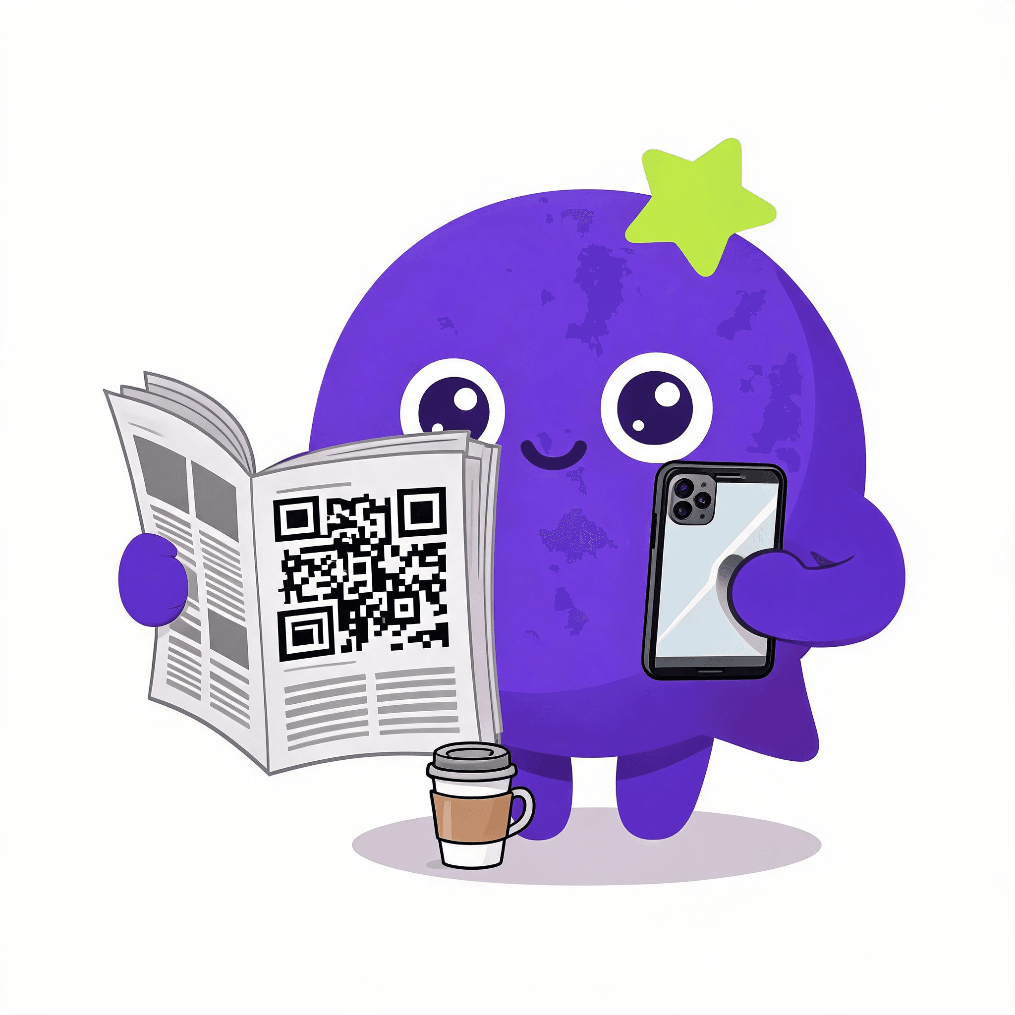 The gottaSay mascot collecting feedback at newspapers