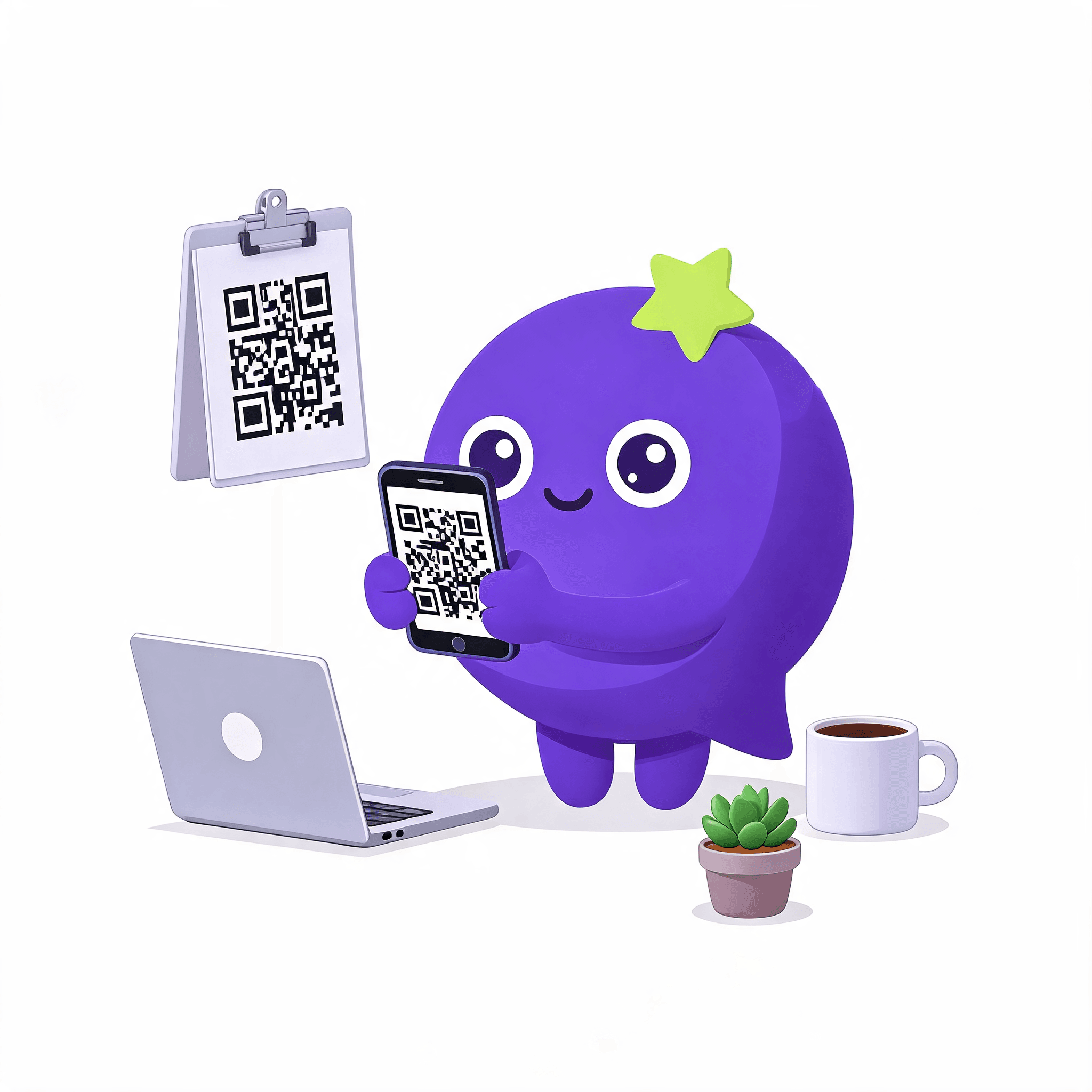 The gottaSay mascot collecting feedback at offices
