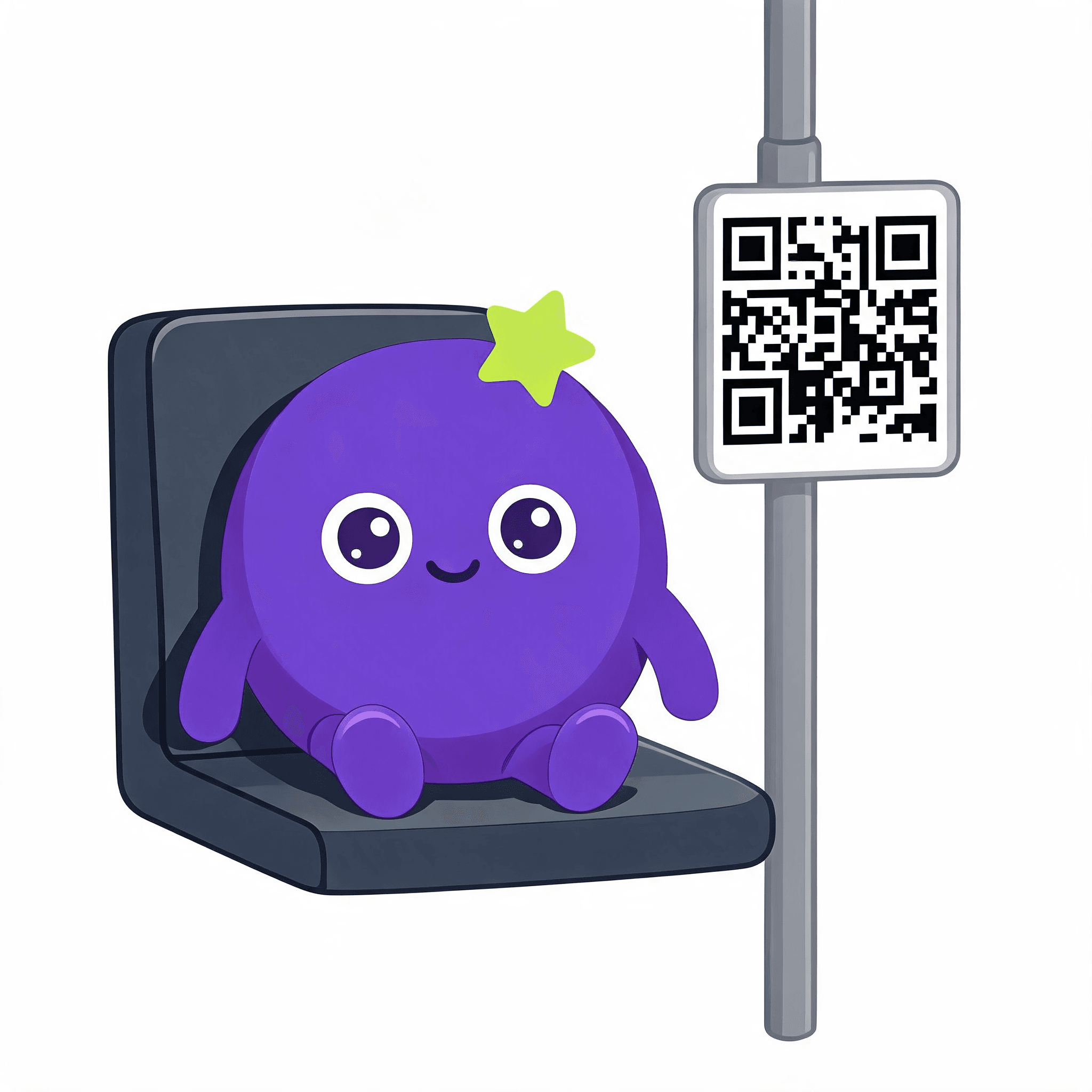 The gottaSay mascot collecting feedback at public transit